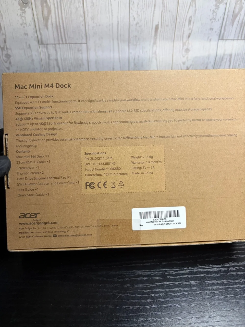 Acer Gadget Mac mini M4 Dock ODK5R0